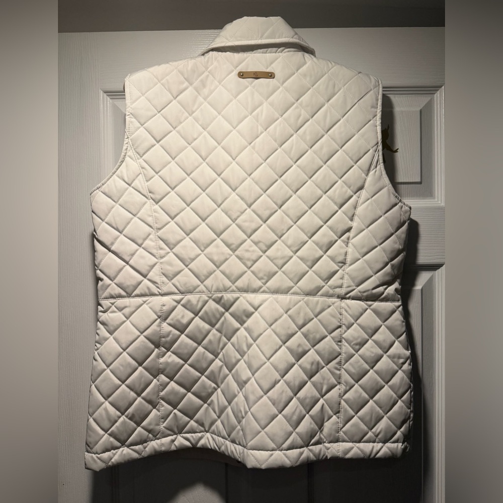 Ralph Lauren Ivory Like New Quilted vest with pockets - Picture 5 of 12